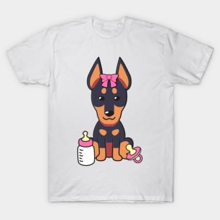 Cute Alsatian is a baby - girl T-Shirt